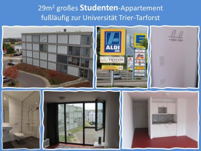 Sie suchen als Student(in) ein Appartement in fußläufiger Uni-Nähe in Trier? Gefunden!