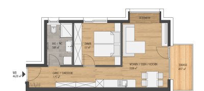 Neubau: Attraktive 2-Zimmerwohnung im Zentrum von Birgitz! TOP 8