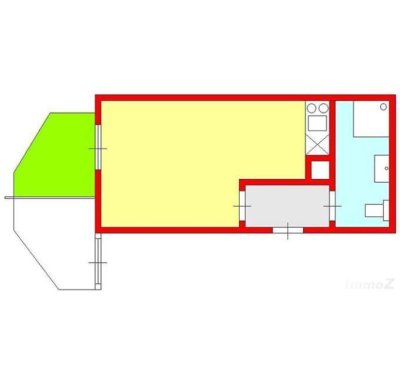 Provisionsfreie Garcionerre mit Balkon und Parkplatz bei UNI/Hilmteich