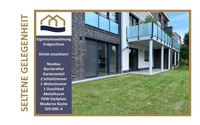 Moderne und sofort Bezugsfreie Erdgeschosswohnung (105qm) in Wittmund mit Gartenbereich PKW Stellpla