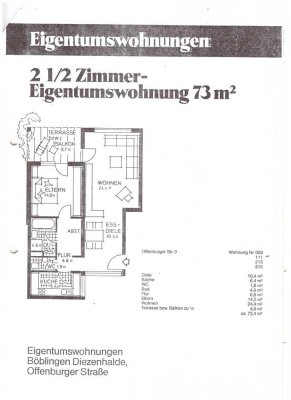 2 ½-Zimmer-Wohnung auf der Diezenhalde in Böblingen zu vermieten