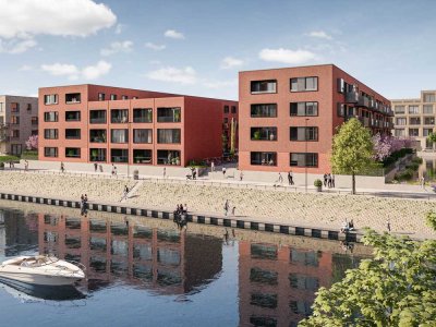 *Bezugsfertig* 1-Zimmer-Wohnung auf der Hafeninsel im Zollhafen Mainz. Balkon zum ruhigen Innenhof.