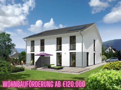 Charmante Doppelhaushälfte in Wolfurt: Erstbezug, 4,5 Zimmer, Garten, Terrasse, 1x Stellplatz - mit min. 120.000,- Wohnbauförderung! ( Haus A - Links)