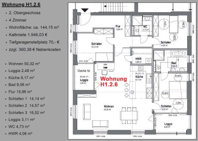 H.1.2.6 | Großzügige Neubauwohnung | Klimaschutzsiedlung | Haltern am See