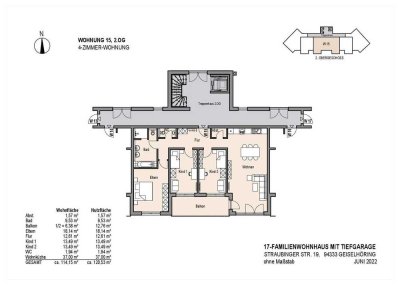 Großzügige 4-Zimmer-Wohnung im 2. OG, mit Aufzug und Tiefgarage. Zentrale Lage in Geiselhöring.