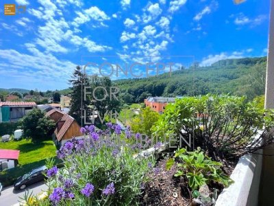 BALKONWOHNUNG /// MAUERBACH Traumhafter Blick | Wald &amp; Wiese | Sonne | Natur PUR | Gartennutzung