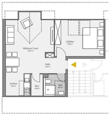 Gemütliche 2-ZKB-Wohnung in ruhiger Lage