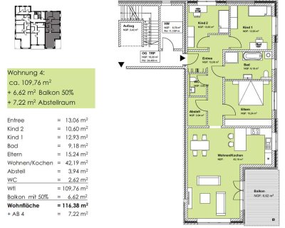 4-Zimmer Balkonwohnung in Gr. Schwülper