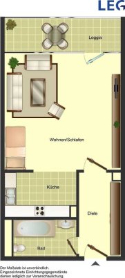 Klein, fein, mein! 1-Zimmer Appartment in Monheim. (Mindestmietdauer!)