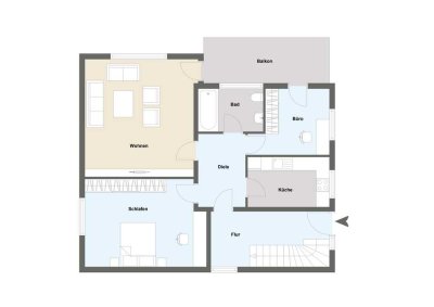 3,5 Raum Wohnung mit Balkon und Einbauküche in ruhiger Lage von Kastellaun