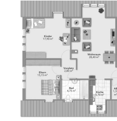 Schöne 3 Zimmerwohnung im Grünen