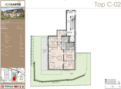 4-Zimmer-Familienwohnung mit über 160 m² Garten / Top C2