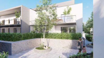 Neubau 2-Zimmer-EG-Wohnung - mit Terrasse/ Garten in attraktiver Lage von Amberg mit eigenem Zugang