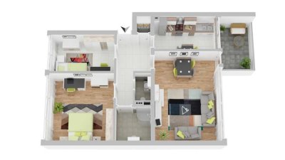 helle 3 Zimmer-Wohnung in Rösrath-Mitte