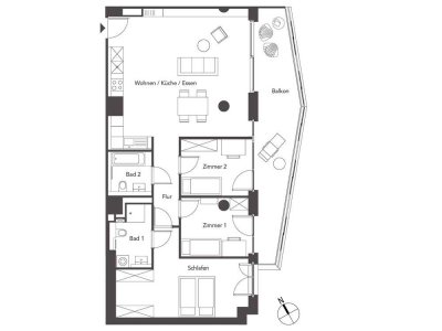 Wohnen mit Parkblick: 4-Zimmer-Loft-Apartment - 41