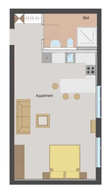 Helle 45m² Wohnung in Bielefeld Theesen mit Einbauküche und Stellplatzoption