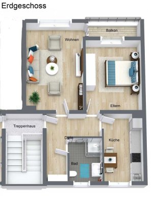 Erstbezug nach Sanierung, EG Wohnung Seniorengerecht