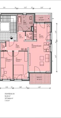 3-Zimmer Obergeschosswohnung mit Balkon - WE A4