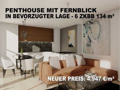 6-Zimmer-Penthouse mit 2 Bädern und Dachterrasse