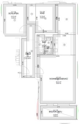 Neuwertige 3-Zimmer-Wohnung mit Balkon in Düsseldorf-Rath