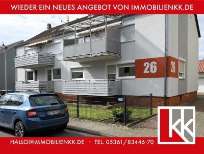 Modernisierte 3-Zimmer Wohnung mit großem Balkon und Garage in Braunschweig-Bienrode