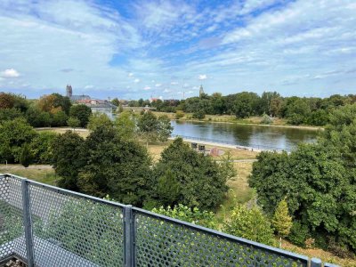 Wohnen in Magdeburg direkt an der Elbe! 2 Terrassen, Einbauküche und Stellplatz