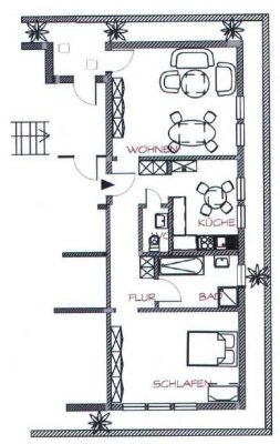 Herrlicher Ausblick - 2-Raum-Dachgeschoss Wohnung in Geesthacht