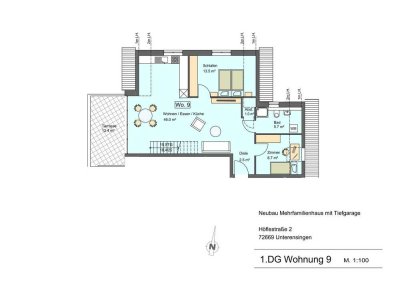 3-Zimmer Dachgeschoss Neubauwohnung in Unterensingen