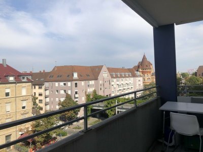 stilvolle mobilierte 1-Zimmer-Wohnung in Karlsruhe mit Balkon