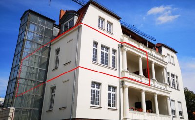 Stilvoll sanierte 3-Raum-Wohnung in Altbau-Villa im Grünen bei Berlin und Potsdam