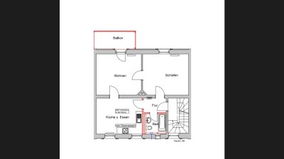 Ruhige 2 Zimmer-Wohnung Hoflage in Sachsenhausen